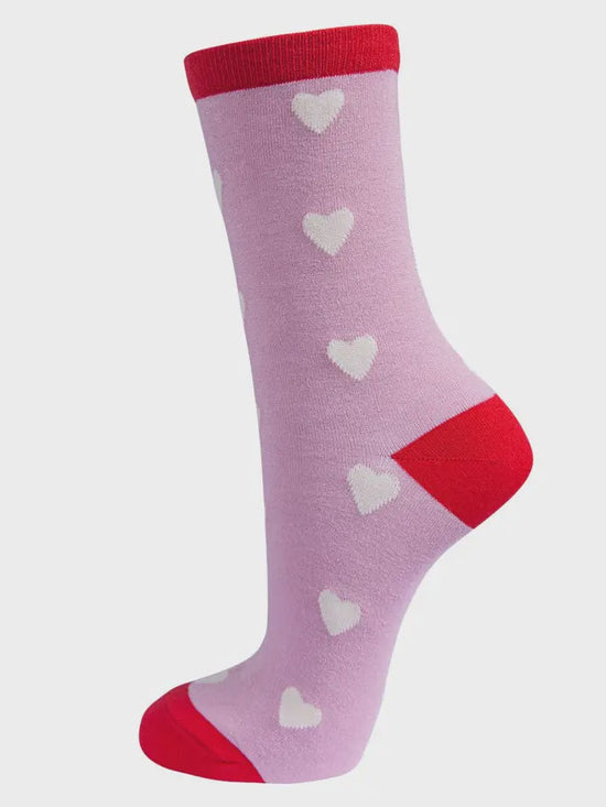 Sock Talk Accessories Sock Talk Women's Bamboo Pink Love Heart Socks