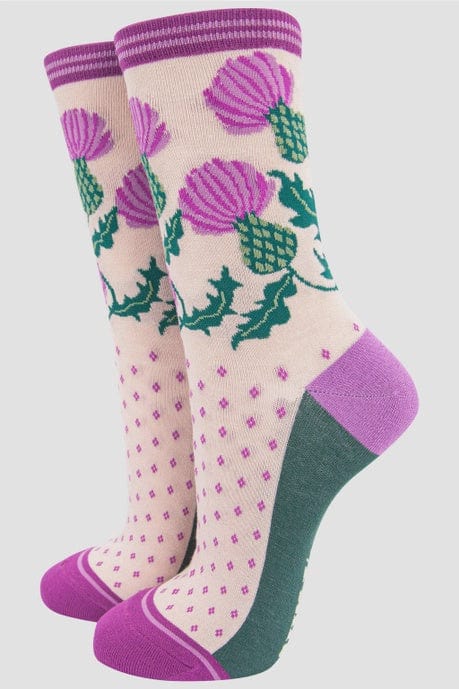 Sock Talk Accessories Sock Talk Women's Scottish Thistle Bamboo Socks