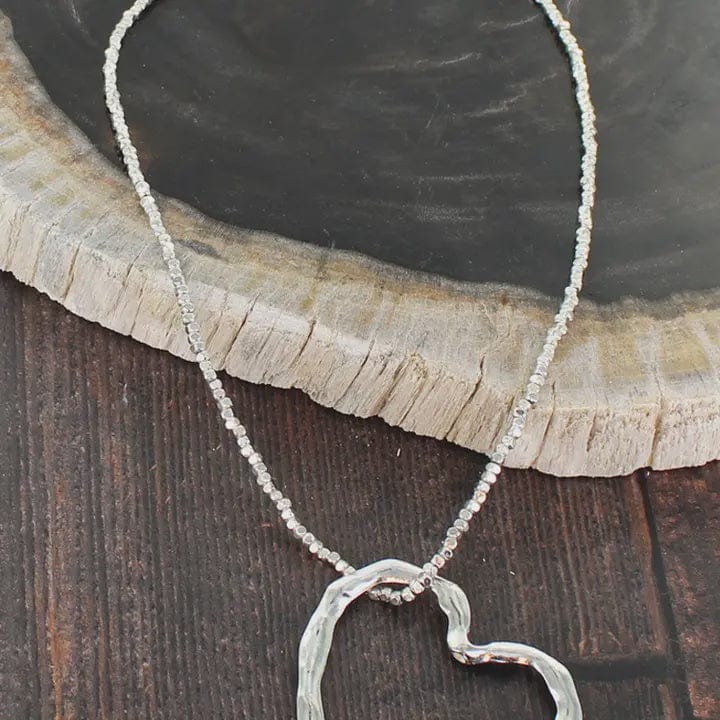 Suzie Blue Jewellery Suzie Blue Beaten Heart Necklace Chain