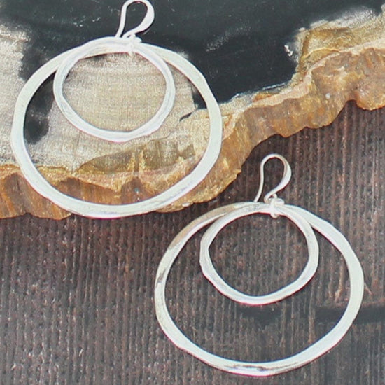Suzie Blue Jewellery Suzie Blue Double Ring Circular Earrings
