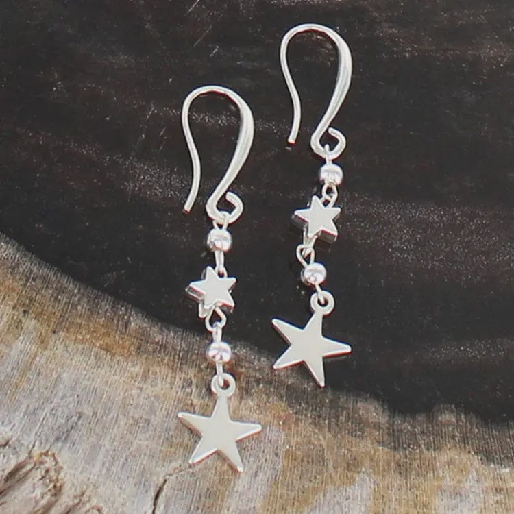 Suzie Blue Jewellery Suzie Blue  Double Star Drop Charm Earrings