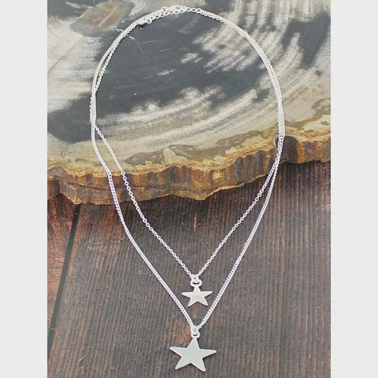 Suzie Blue Jewellery Suzie Blue Double Strand Delicate Star Necklace