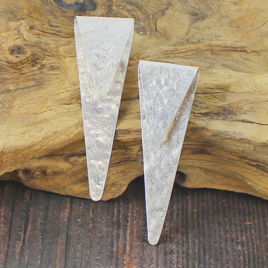 Suzie Blue Jewellery Suzie Blue Folded Triangular Stud Earrings