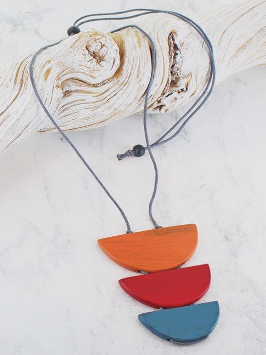 Suzie Blue Jewellery Suzie Blue Stacked Half Moon Necklace
