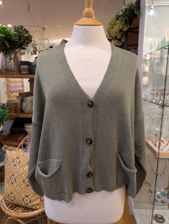 Suzy D Fashion Suzy D Fulton Olive Boyfriend Cardigan