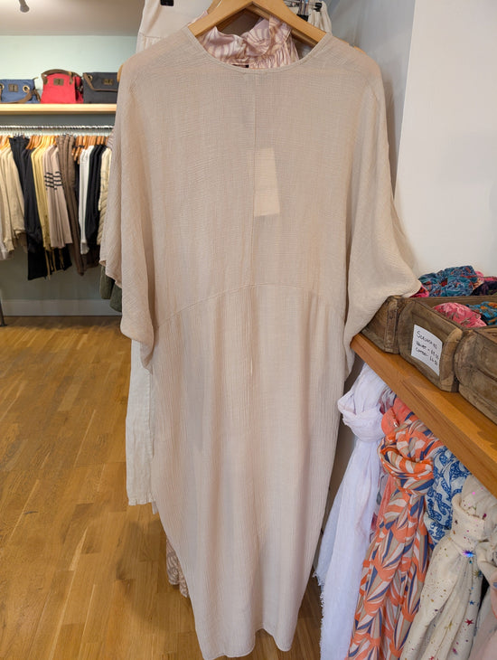 Load image into Gallery viewer, Suzy D Fashion Suzy D London Catalina Gauze Cotton Kaftan Dress Beige
