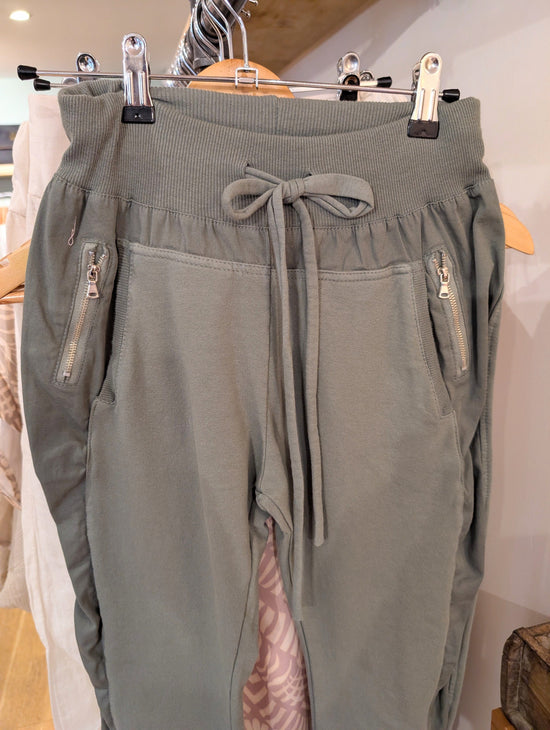 Load image into Gallery viewer, Suzy D Fashion Suzy D London Ultimate Joggers Light Olive

