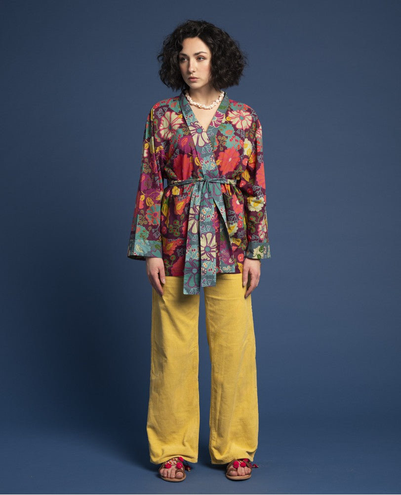 Les Touristes Cosmos Fig Cambric Tie Jacket - Precious Sparkle