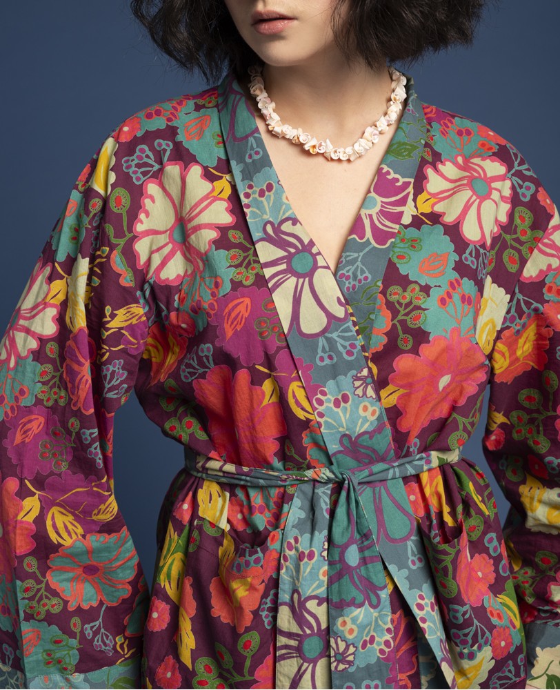 Les Touristes Cosmos Fig Cambric Tie Jacket - Precious Sparkle