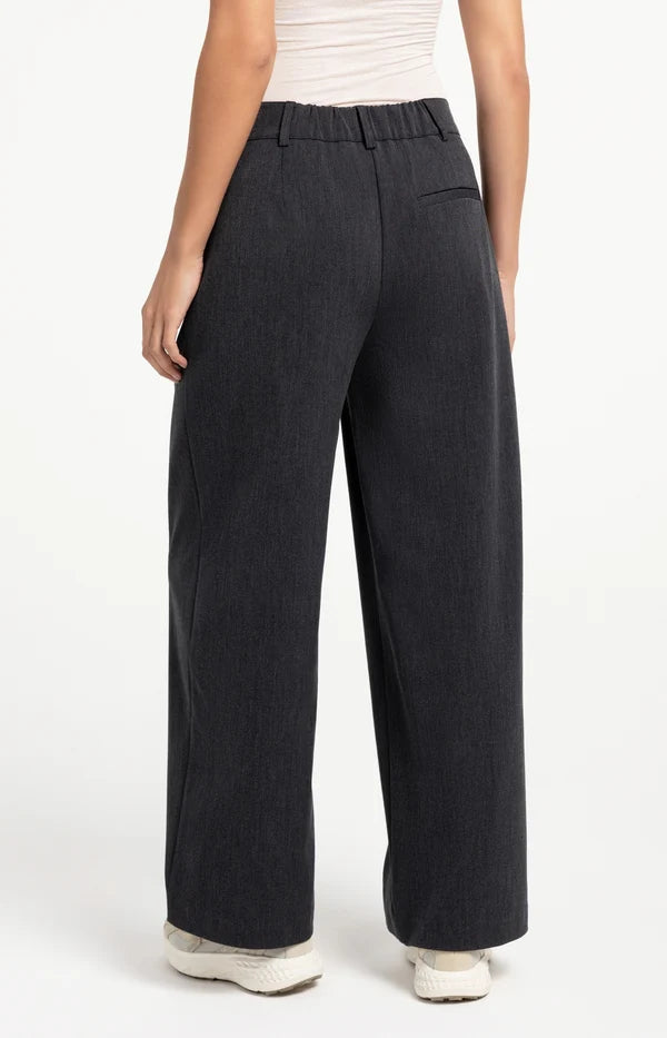 Yaya Woven Trousers Wide Leg Asymmetrical Closure