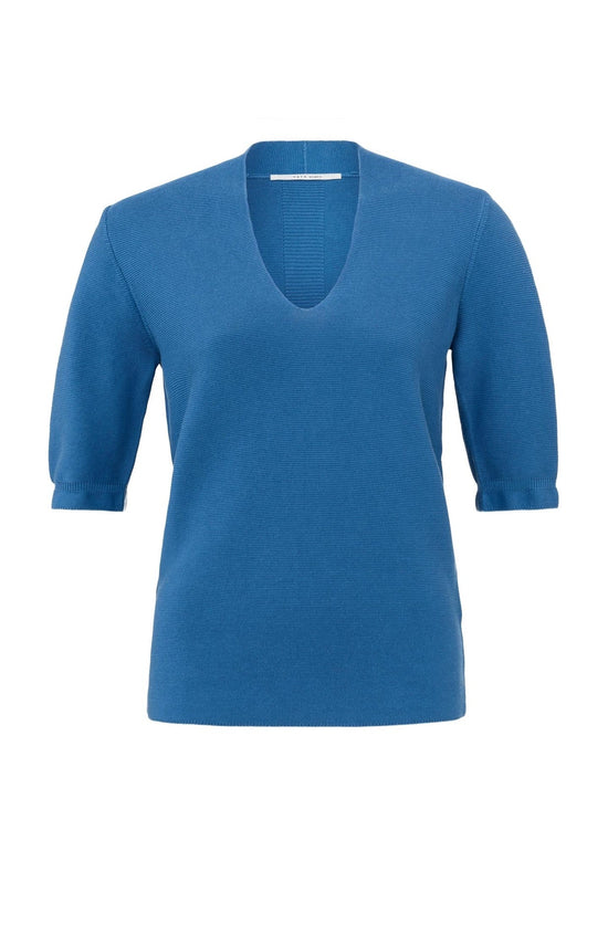 Yaya Cotton Sweater Cobalt Blue