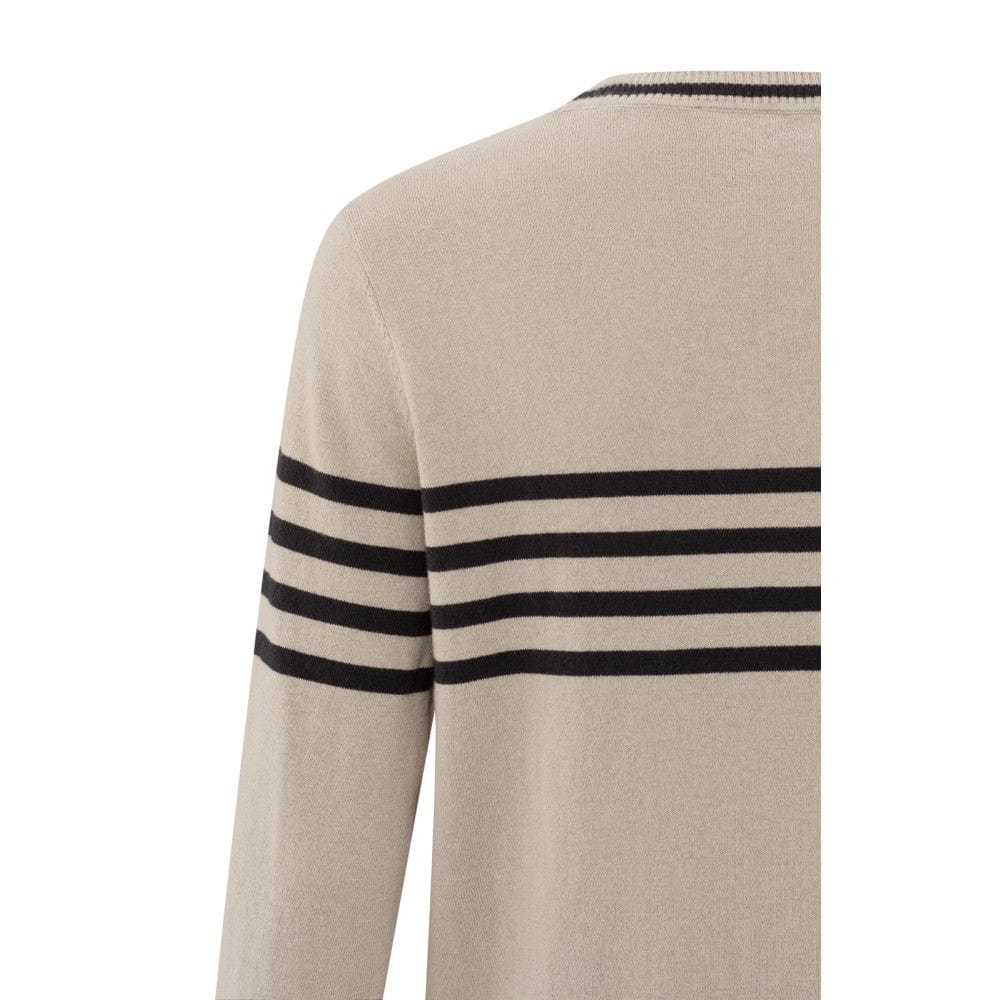 YAYA Fashion Yaya Fine Knitted Stripe Sweater Long Sleeves