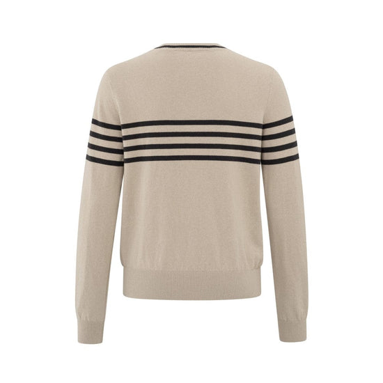 YAYA Fashion Yaya Fine Knitted Stripe Sweater Long Sleeves