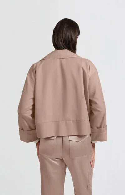 YAYA Fashion Yaya Jacket in Heavy Satin  Dusty Pink