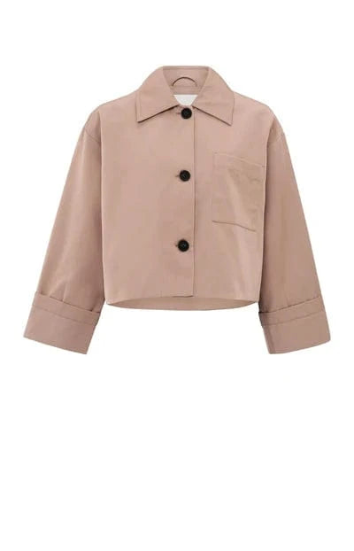 YAYA Fashion Yaya Jacket in Heavy Satin  Dusty Pink