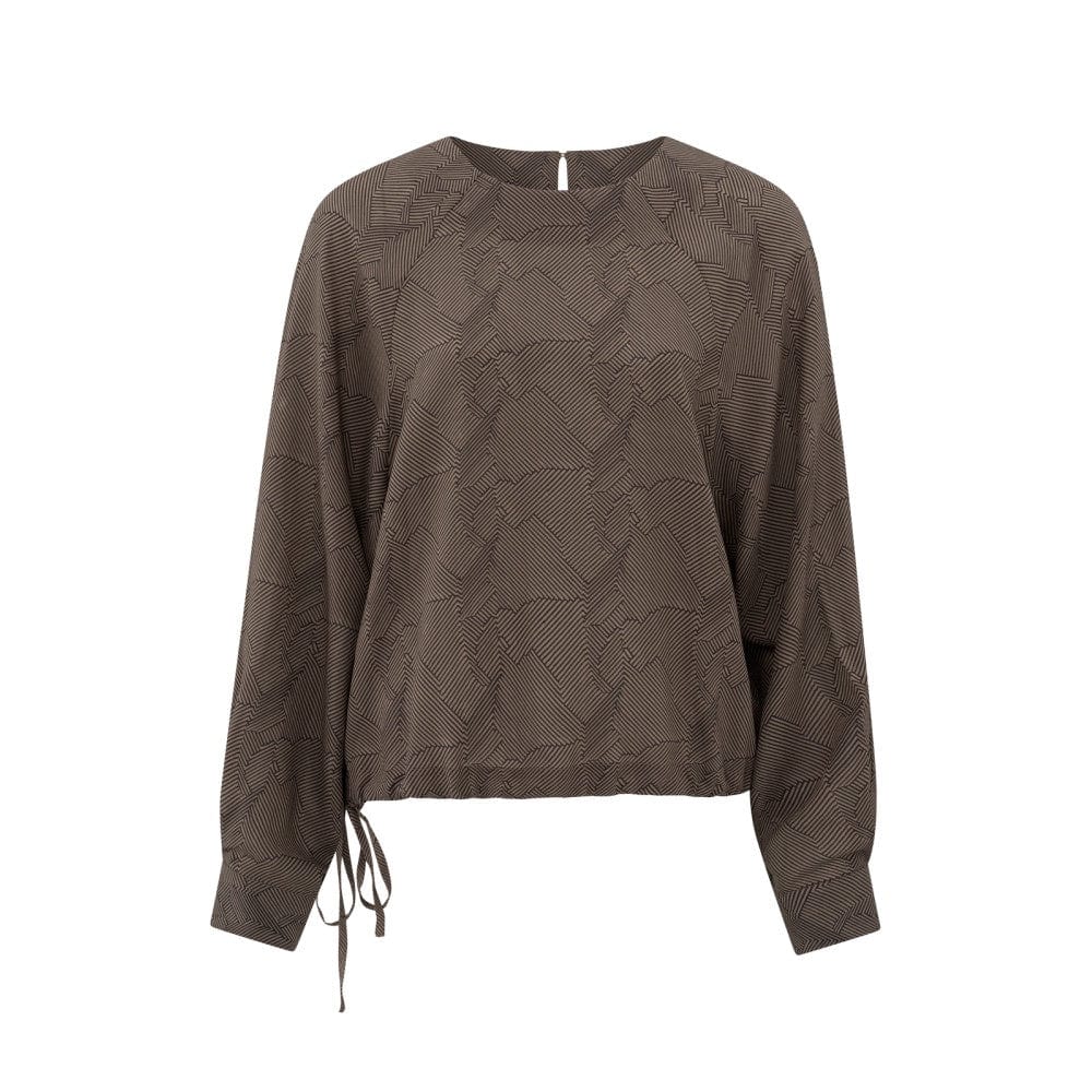 YAYA Fashion Yaya Long Sleeve Top Caribou Brown