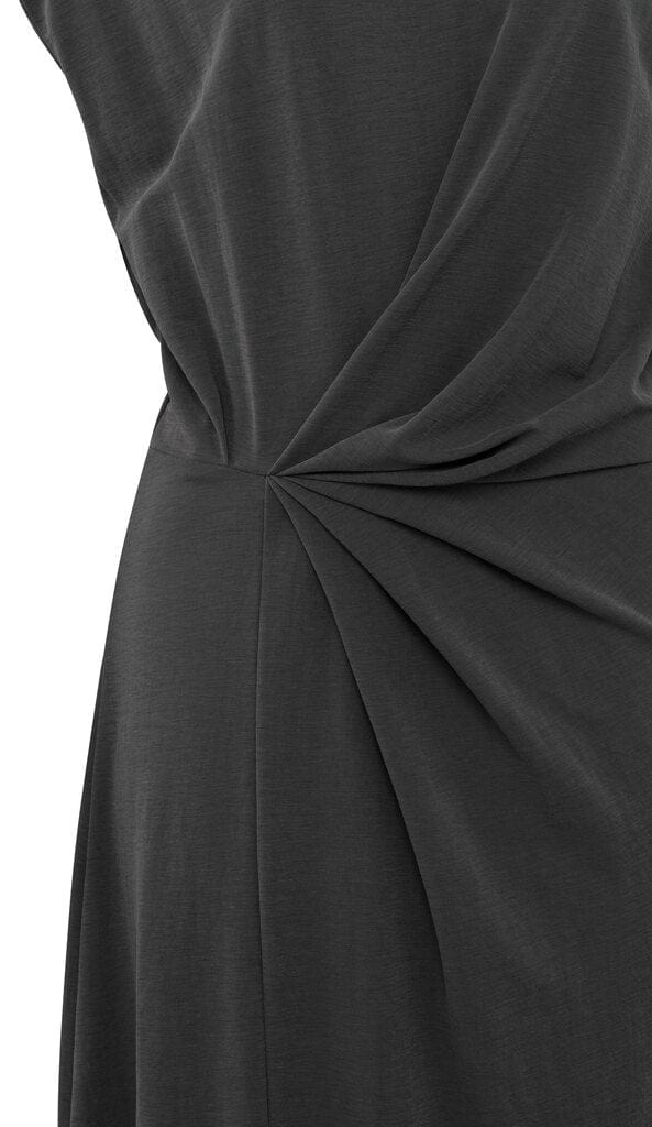 YAYA Fashion Yaya Midi Dress Cap Sleeve Anthracite