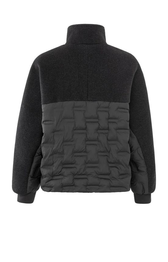 YAYA Fashion Yaya Oversized Cropped Jacket Anthracite