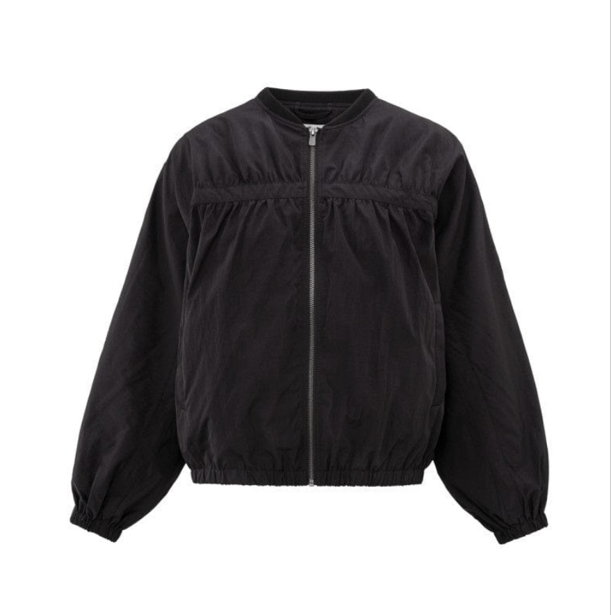 YAYA Fashion Yaya Short Nylon Bomber Jacket Phantom