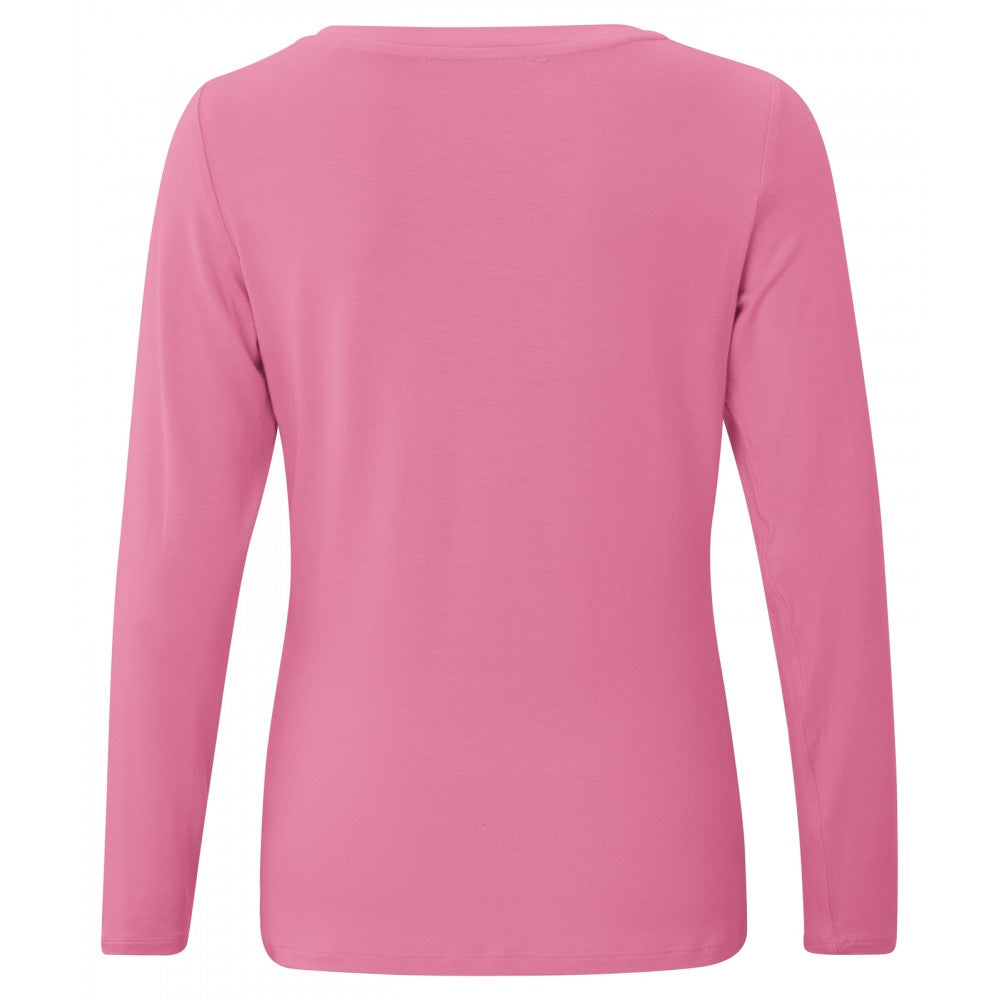 YAYA Fashion Yaya T-Shirt Boatneck Long Sleeves Morning Glory Pink