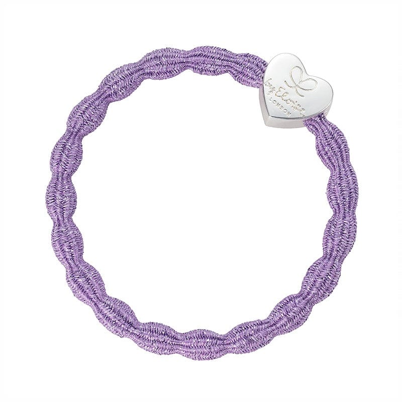 By Eloise Accessories By Eloise Bangle Band | Metallic Silver Heart Lilac