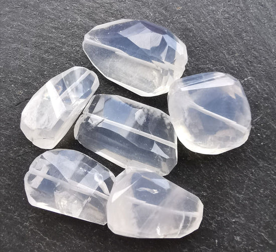 Default Ice Quartz Faceted Nugget Bead