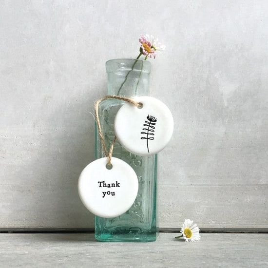 East of India Homewares East of india Floral Hanger Thank You