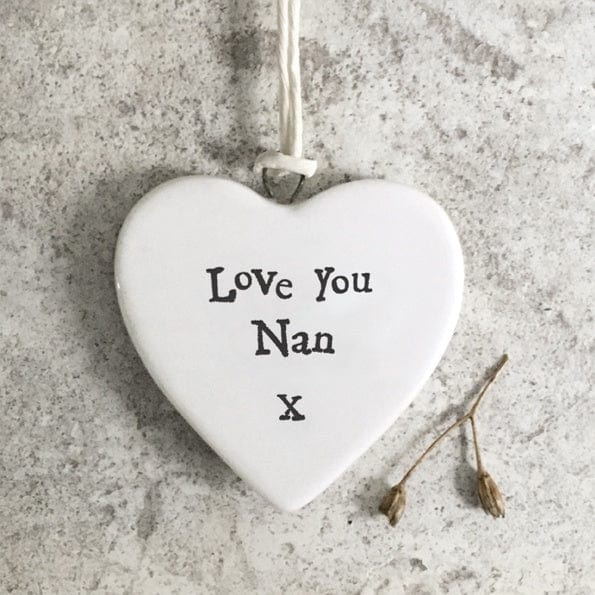 East of India Homewares East of India Porcelain Heart Love Nan