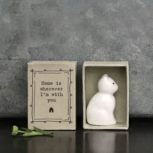 east of india homewares East of India Porcelain Matchbox Cat