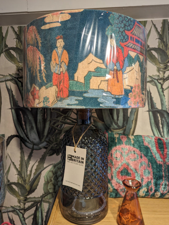 Jarapa Homewares Japanese Garden Velvet Lampshade Gold Lining