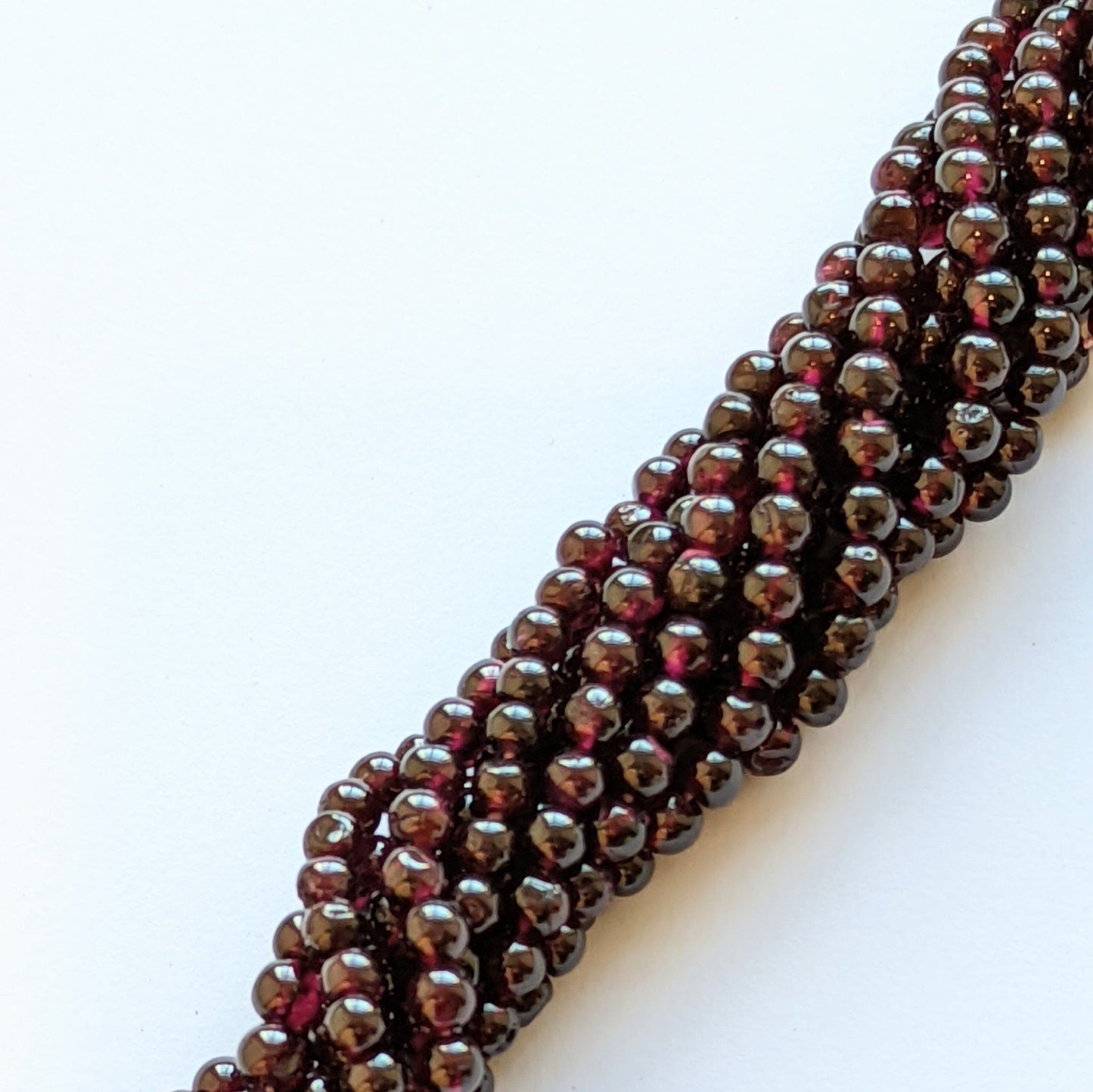 precious sparkle Semi Precious Beads Garnet 5mm Round Beads 15