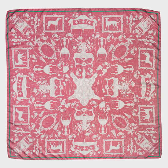 Rory Hutton Accessories Rory Hutton Pink Drawing Room Silk Scarf