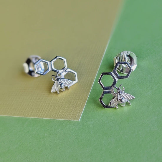 Vurchoo Jewellery Vurchoo Studs of Hope Bumble Bee Earrings