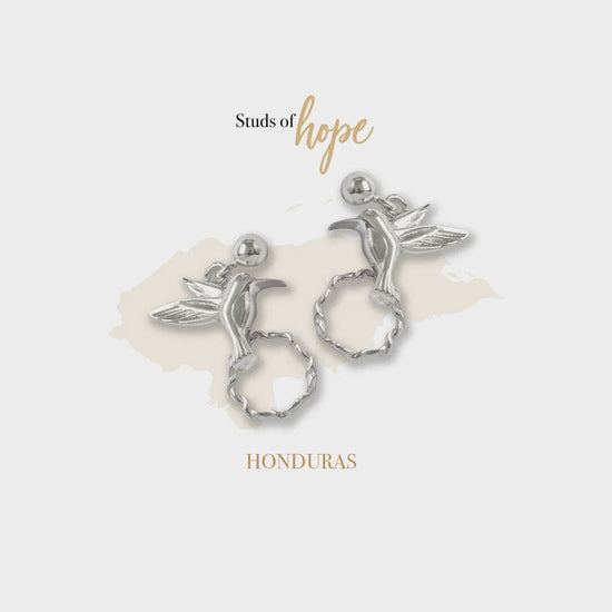 Vurchoo Jewellery Vurchoo Studs of Hope Hummingbird Earrings